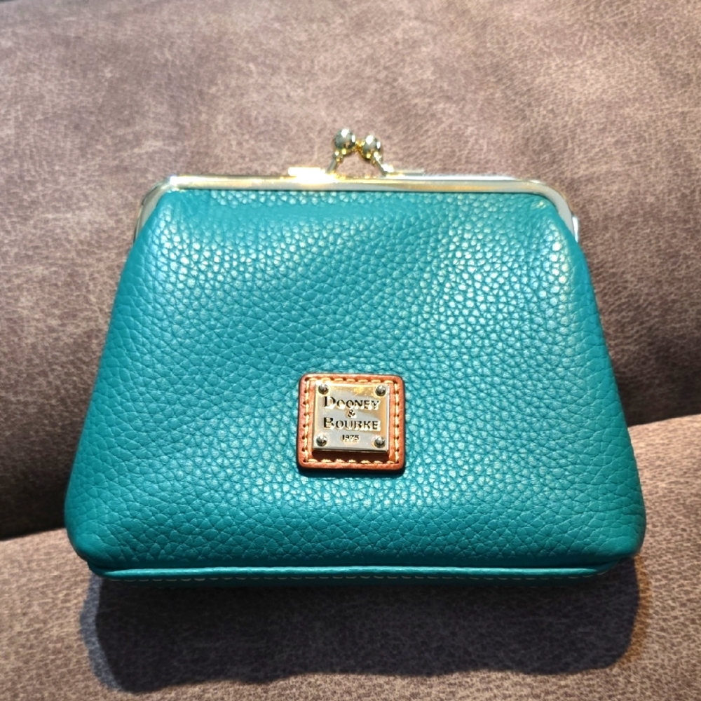 Dooney & Burke Pebble Grain Large Framed Purse, Spearmint